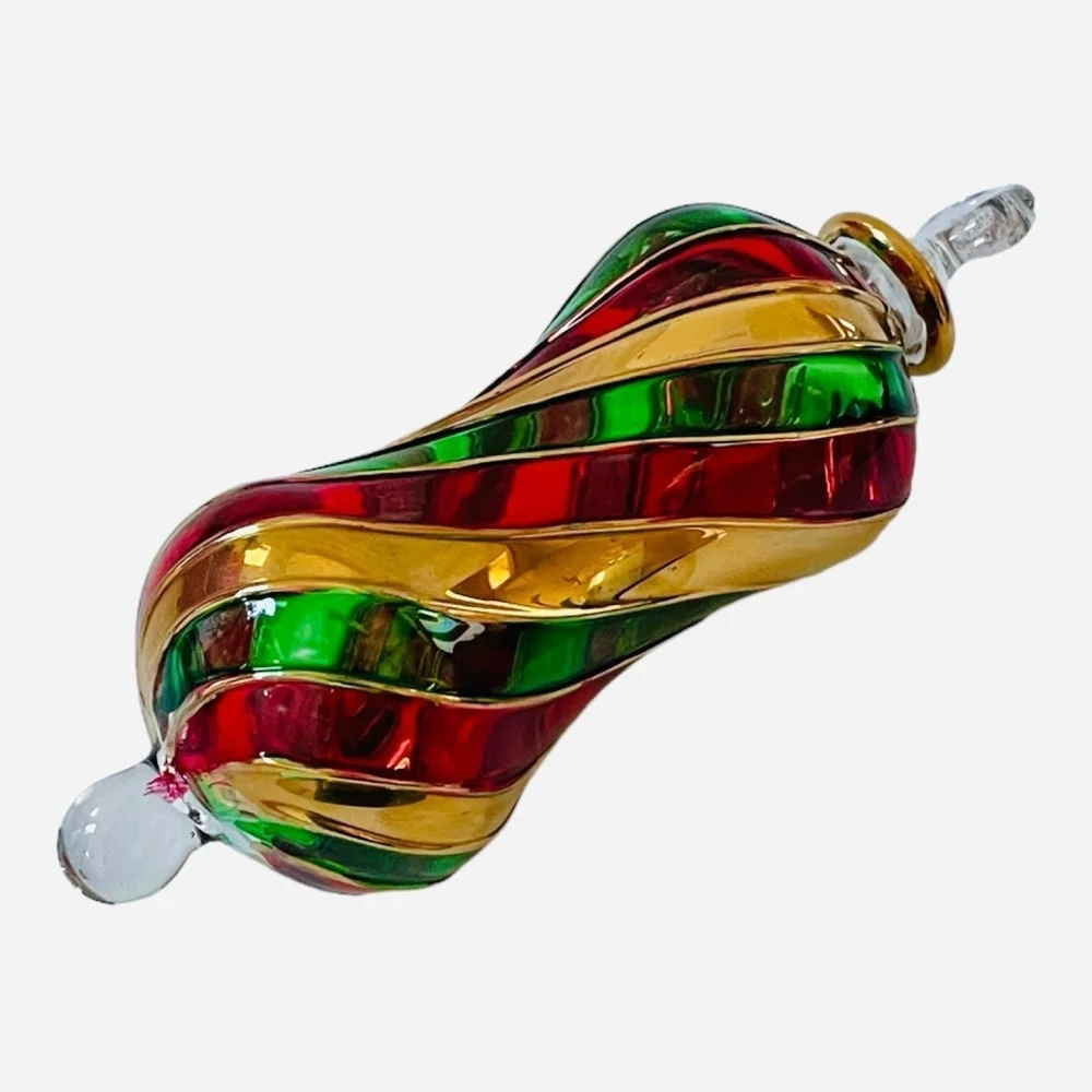 Christmas Ornament Drop Handblown Glass Christmas Ornament Xmas Ornament Art